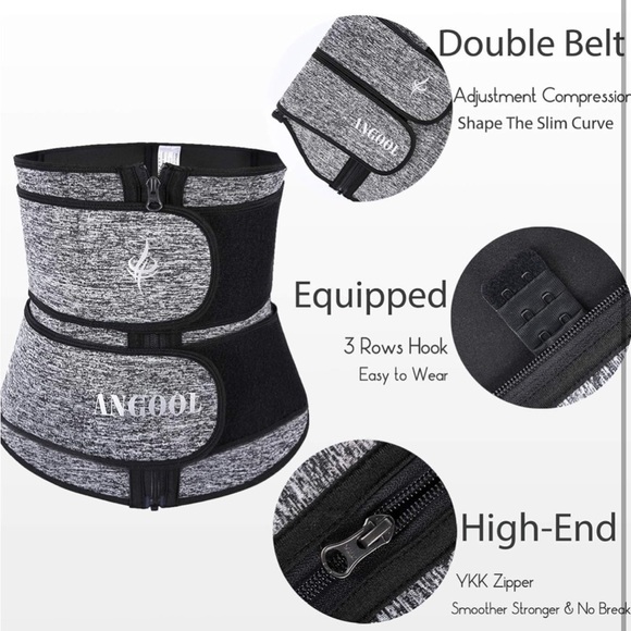 ANGOOL Neopren Waist Trainer for Women,Workout Plus Size Trimmer Belt - Picture 5 of 5